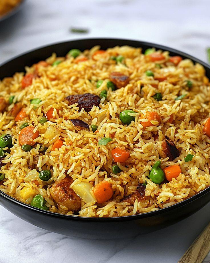 Fried Rice with Chicken and Beef